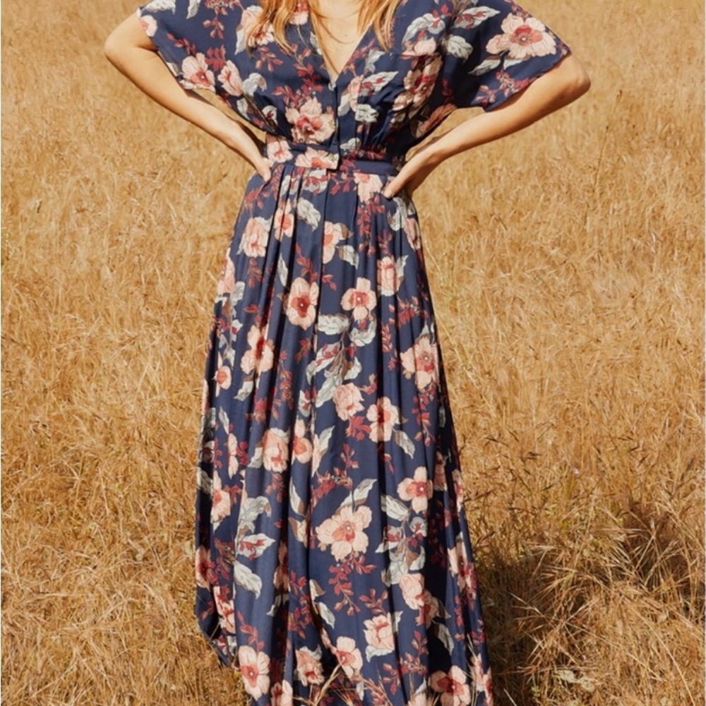 Floral Navy Maxi Dress Lottie Christy Dawn L